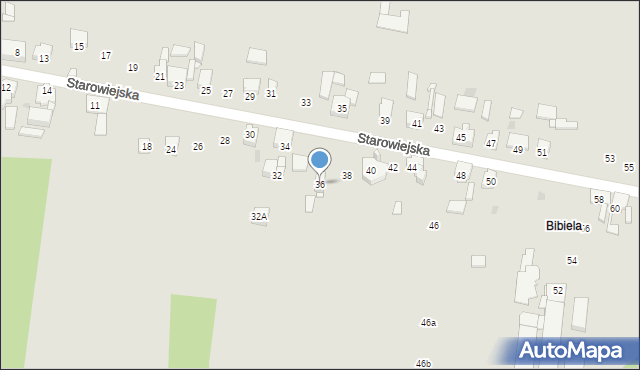 Miasteczko Śląskie, Starowiejska, 36, mapa Miasteczko Śląskie
