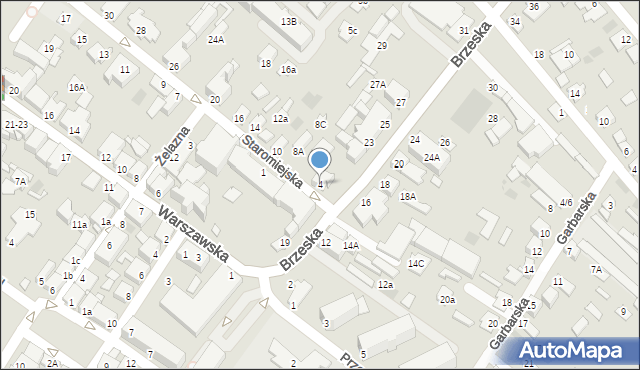 Międzyrzec Podlaski, Staromiejska, 4, mapa Międzyrzec Podlaski
