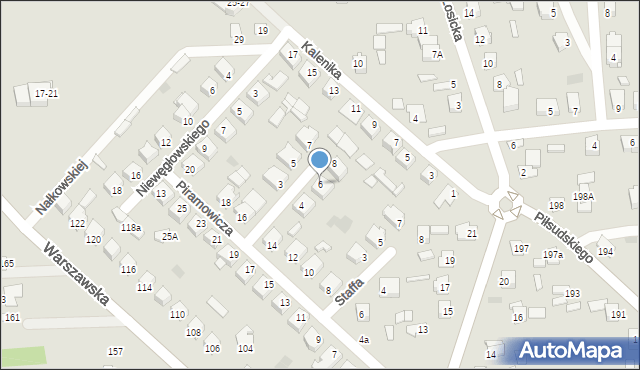 Międzyrzec Podlaski, Staszica Stanisława, 6, mapa Międzyrzec Podlaski