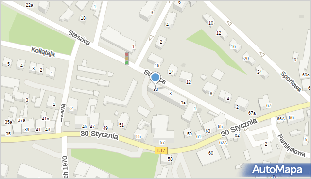 Międzyrzecz, Staszica Stanisława, 3d, mapa Międzyrzecz