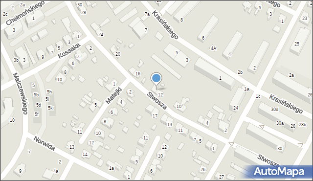 Międzyrzecz, Stwosza Wita, 14, mapa Międzyrzecz