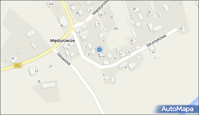 Międzyrzecze, Strumykowa, 7, mapa Międzyrzecze