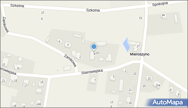 Mieroszyno, Starowiejska, 4, mapa Mieroszyno