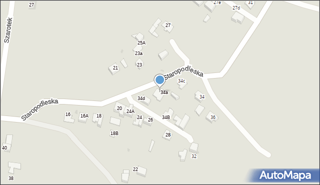 Mikołów, Staropodleska, 36A, mapa Mikołów