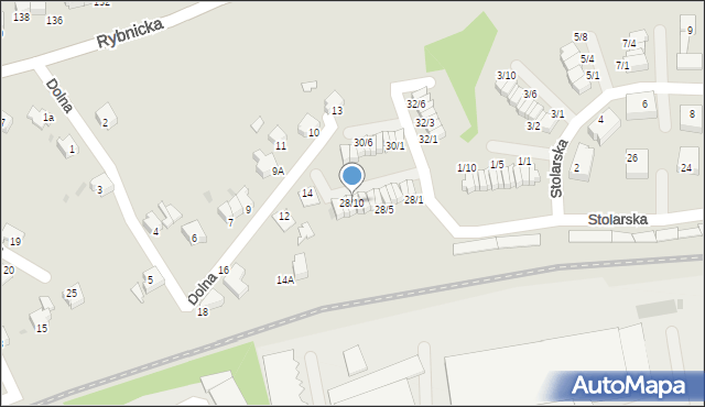 Mikołów, Stolarska, 28/10, mapa Mikołów