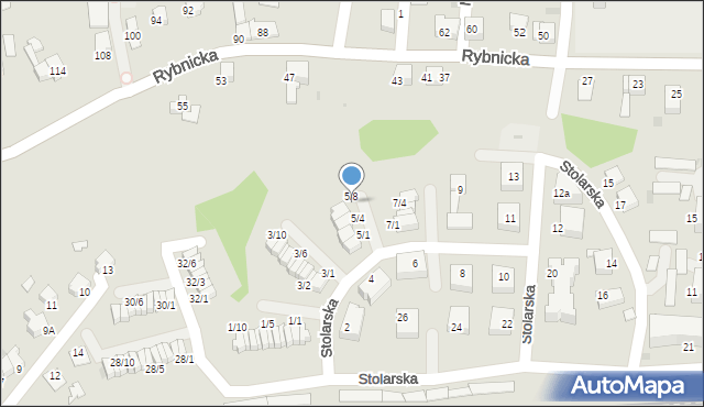 Mikołów, Stolarska, 5/7, mapa Mikołów