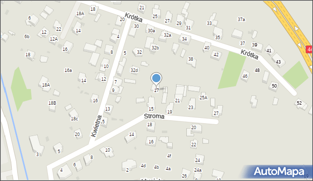 Mikołów, Stroma, 17, mapa Mikołów