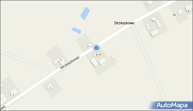 Miłosławice, Strzeszkowo, 5, mapa Miłosławice