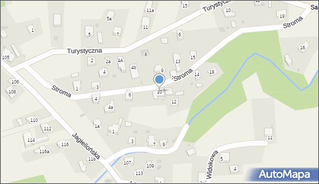 Milówka, Stroma, 10, mapa Milówka