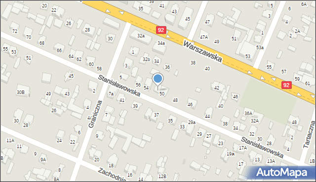 Mińsk Mazowiecki, Stanisławowska, 52, mapa Mińsk Mazowiecki