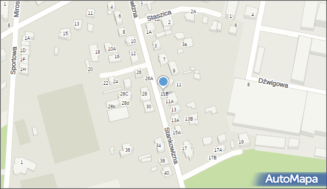 Mińsk Mazowiecki, Stankowizna, 11B, mapa Mińsk Mazowiecki