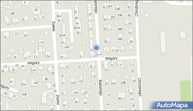 Mińsk Mazowiecki, Stefana Batorego, 11/1, mapa Mińsk Mazowiecki