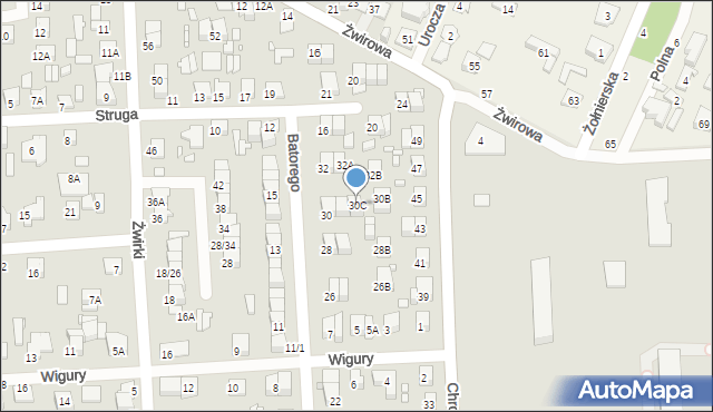 Mińsk Mazowiecki, Stefana Batorego, 30C, mapa Mińsk Mazowiecki