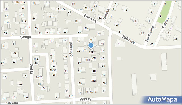 Mińsk Mazowiecki, Stefana Batorego, 32B, mapa Mińsk Mazowiecki