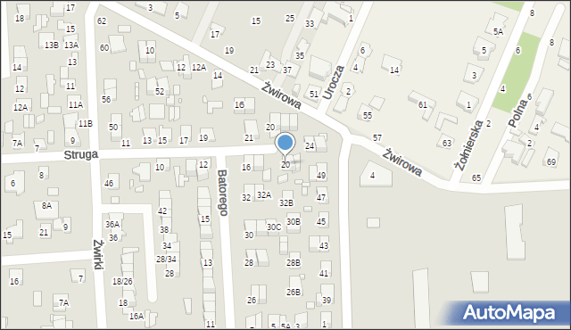 Mińsk Mazowiecki, Struga Andrzeja, 20, mapa Mińsk Mazowiecki