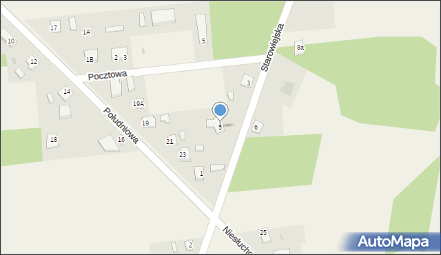 Miszewo Murowane, Starowiejska, 5, mapa Miszewo Murowane