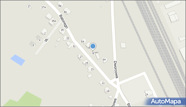 Mława, Stefana Batorego, 4, mapa Mława