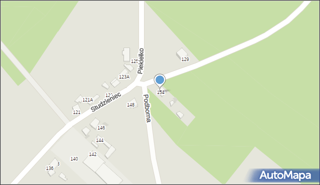 Mława, Studzieniec, 154, mapa Mława
