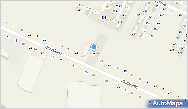 Modlnica, Studzienki, 27, mapa Modlnica