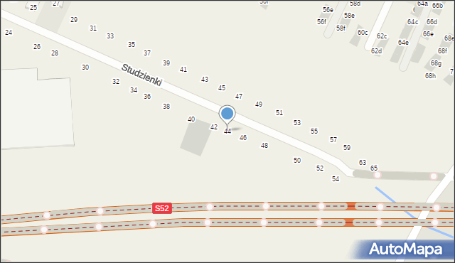 Modlnica, Studzienki, 44, mapa Modlnica