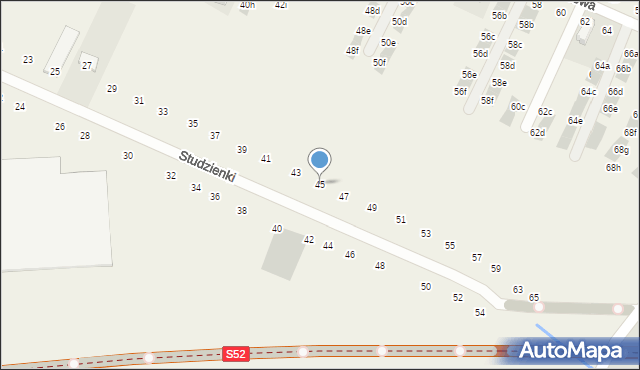 Modlnica, Studzienki, 45, mapa Modlnica