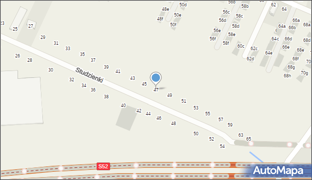 Modlnica, Studzienki, 47, mapa Modlnica