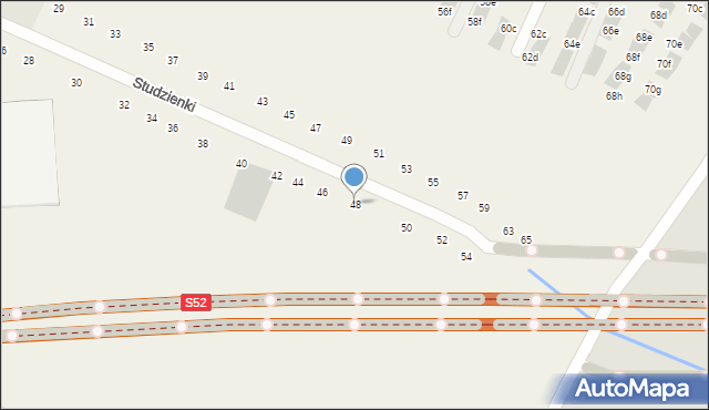 Modlnica, Studzienki, 48, mapa Modlnica