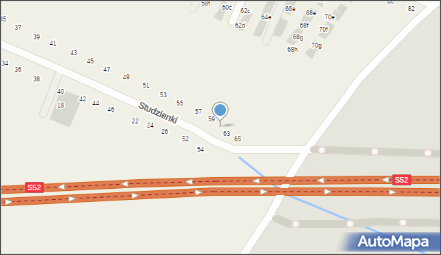 Modlnica, Studzienki, 61, mapa Modlnica