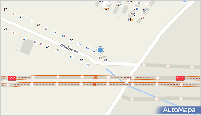 Modlnica, Studzienki, 63, mapa Modlnica