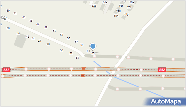 Modlnica, Studzienki, 65, mapa Modlnica