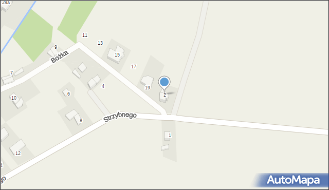 Modzurów, Strzybnego, ks., 2, mapa Modzurów