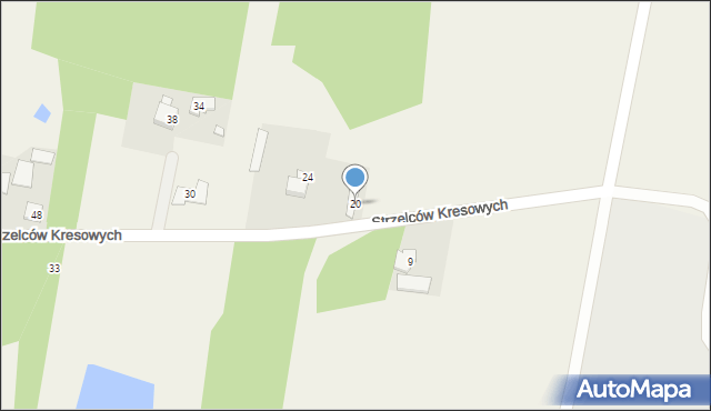 Mokre, Strzelców Kresowych, 20, mapa Mokre