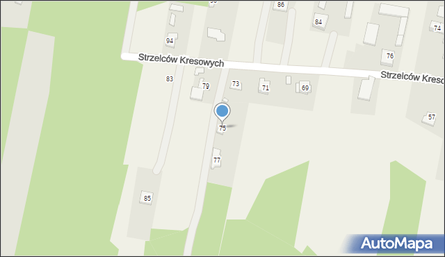 Mokre, Strzelców Kresowych, 75, mapa Mokre