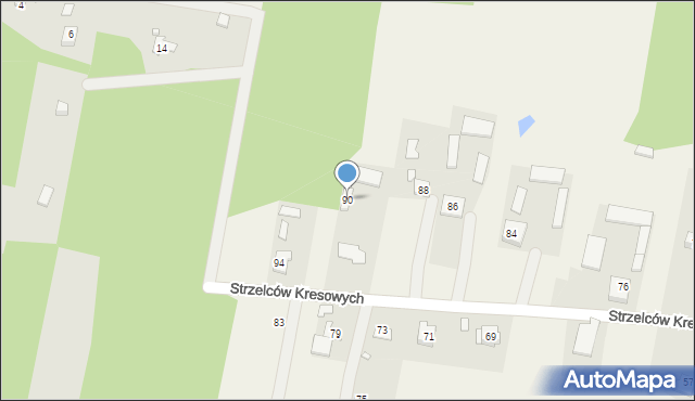 Mokre, Strzelców Kresowych, 90, mapa Mokre