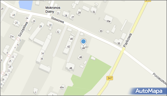 Mokronos Dolny, Stawowa, 44, mapa Mokronos Dolny