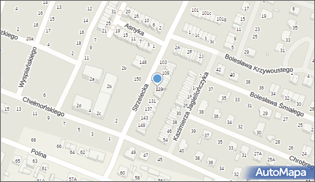 Mosina, Strzelecka, 125, mapa Mosina