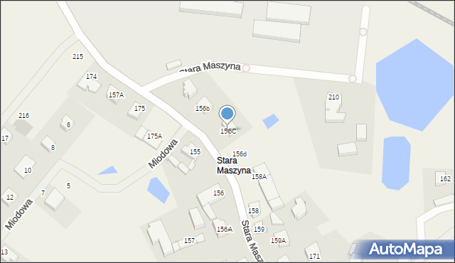 Mrozy, Stara Maszyna, 156C, mapa Mrozy