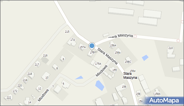 Mrozy, Stara Maszyna, 175, mapa Mrozy