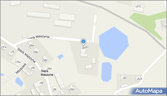 Mrozy, Stara Maszyna, 210, mapa Mrozy