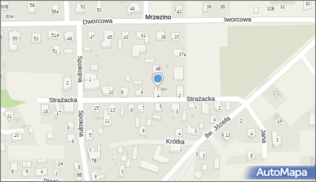 Mrzezino, Strażacka, 4A, mapa Mrzezino