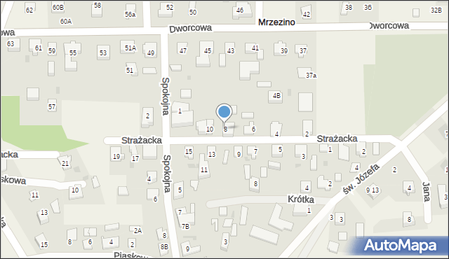 Mrzezino, Strażacka, 8, mapa Mrzezino