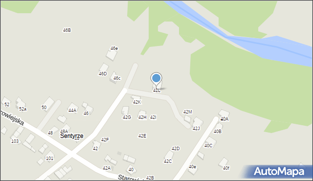 Mszana Dolna, Starowiejska, 42L, mapa Mszana Dolna