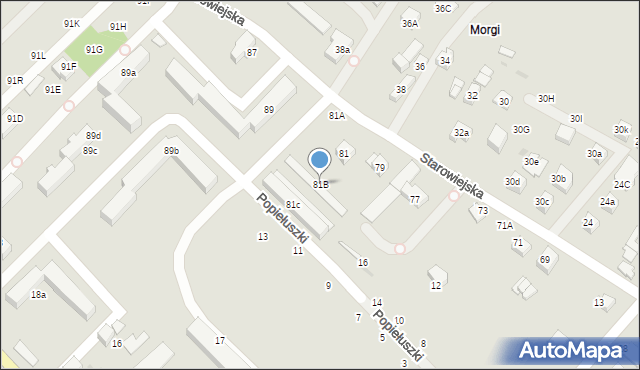 Mszana Dolna, Starowiejska, 81B, mapa Mszana Dolna