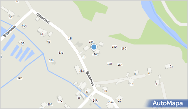 Mszana Dolna, Stawowa, 18e, mapa Mszana Dolna