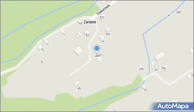 Mszana Dolna, Stawowa, 49A, mapa Mszana Dolna