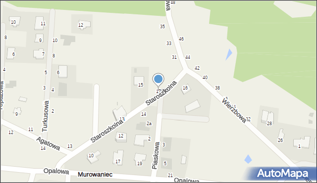 Murowaniec, Staroszkolna, 17, mapa Murowaniec