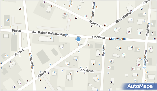 Murowaniec, Staroszkolna, 9, mapa Murowaniec