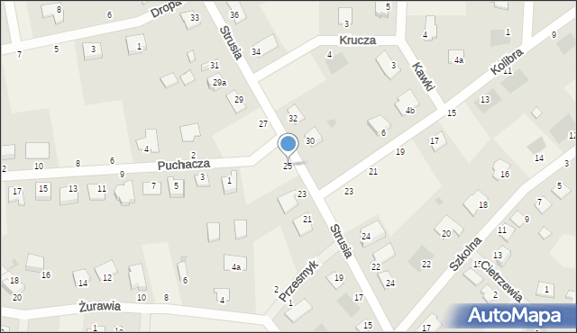 Murowaniec, Strusia, 25, mapa Murowaniec