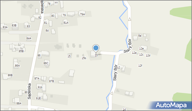 Murzasichle, Stary Bór, 13, mapa Murzasichle