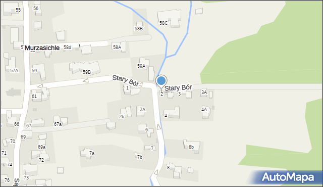 Murzasichle, Stary Bór, 2, mapa Murzasichle